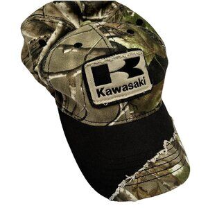 Kawasaki Camo Green Paramount Outdoors One Size Trucker Hat Cap Outdoor Military